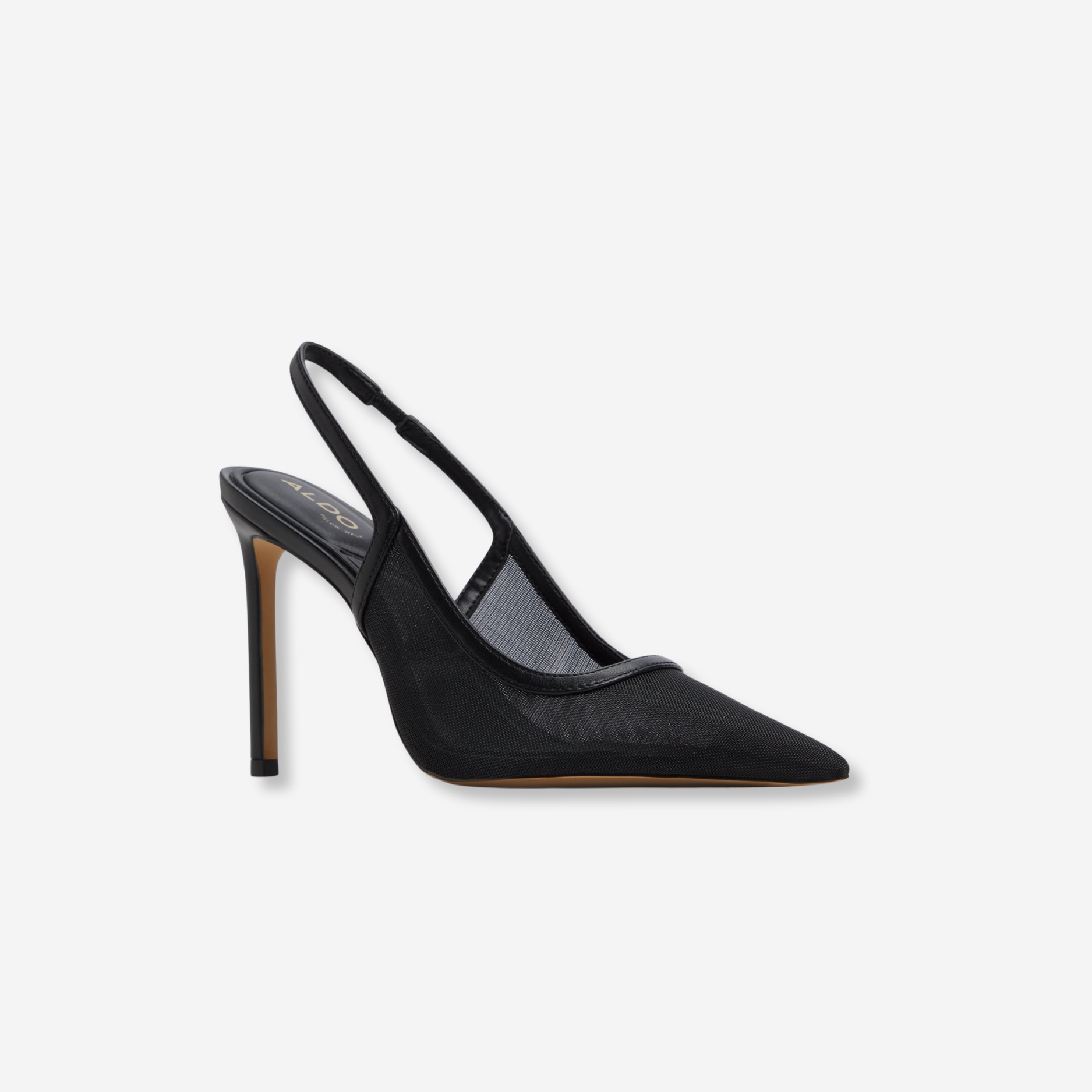 Black Mesh Heels