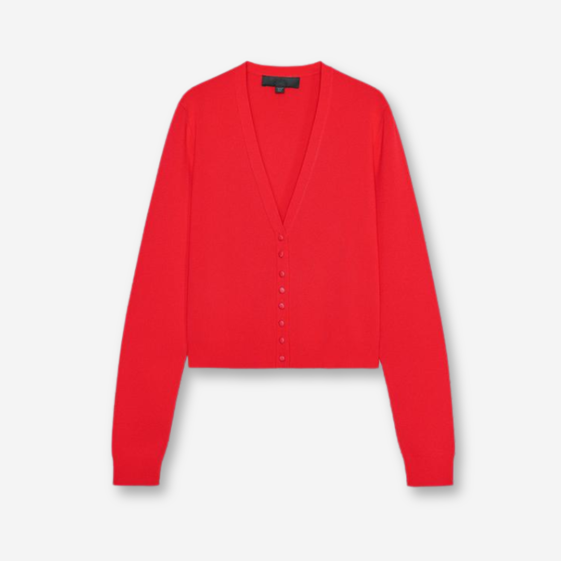 Red cardigan